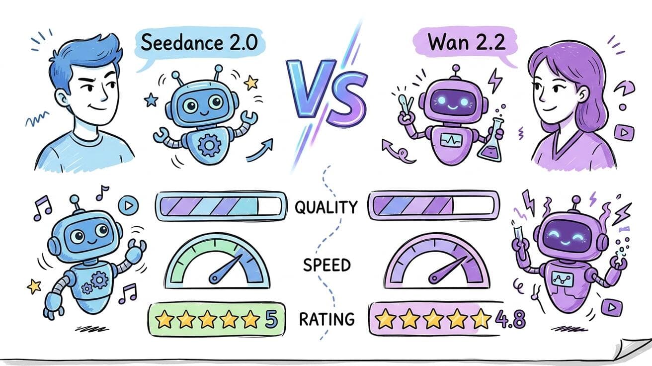 Seedance 2.0 vs Wan 2.2:2026年にどちらのAI動画モデルが勝つか?