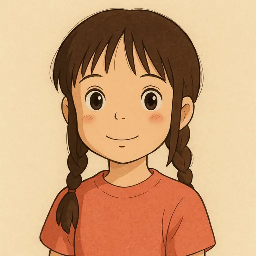 Anime-Mädchen mit Zöpfen